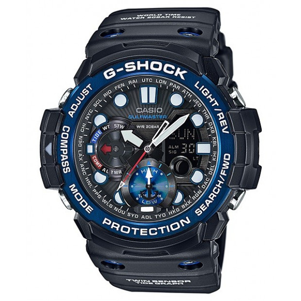 Casio Gulfmaster Analogue/Digital Mens Black Watch GN1000B-1A