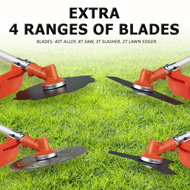 43cc Brush Cutter Whipper Snipper Garden Tool with 4 Blades Image 7