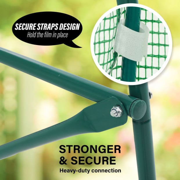 350cm Greenhouse PE Apex Roof - Green Image 7