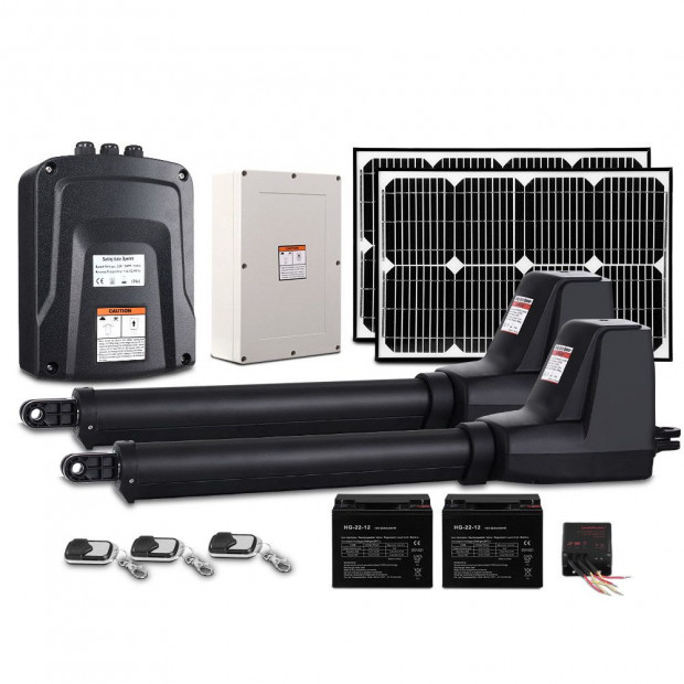LockMaster Swing Gate Opener Auto 40W Solar Power Control 1000KG