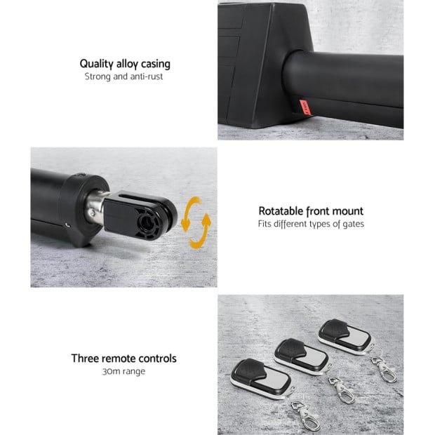 Lockmaster Single Swing Gate Opener 40w Full Solar Power Automatic 300kg 5m Image 4