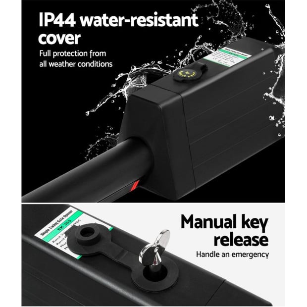 Lockmaster Single Swing Gate Opener 10w Solar Power Automatic Electric 300kg 5m Image 3