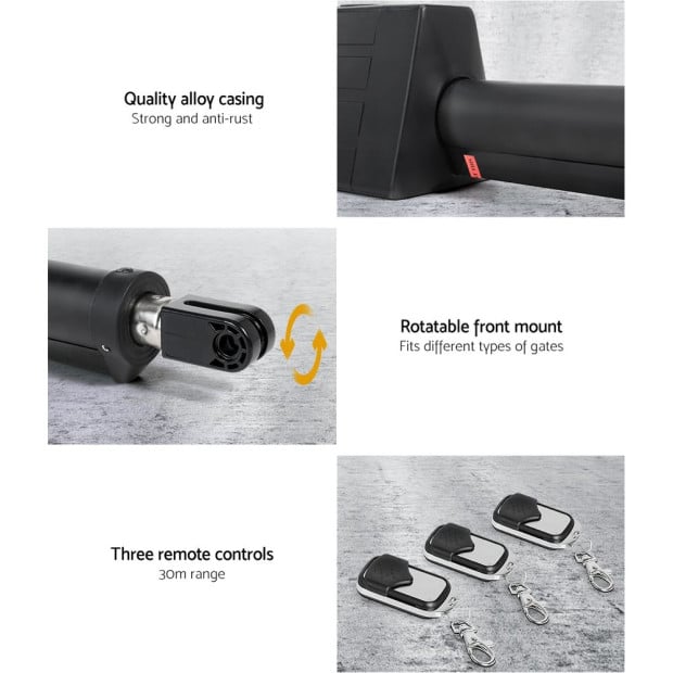 Lockmaster Single Swing Gate Opener 10w Solar Power Automatic Electric 300kg 5m Image 4