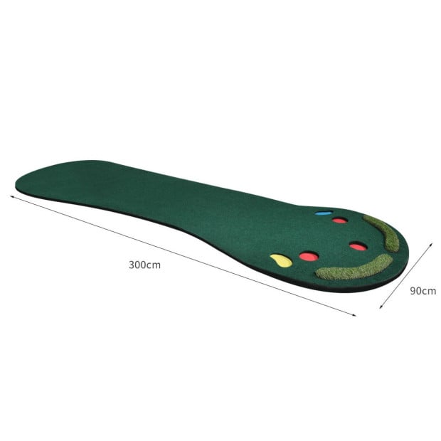 3M Golf Putting Mat Practice Training Portable Slope Balls Putter Image 3