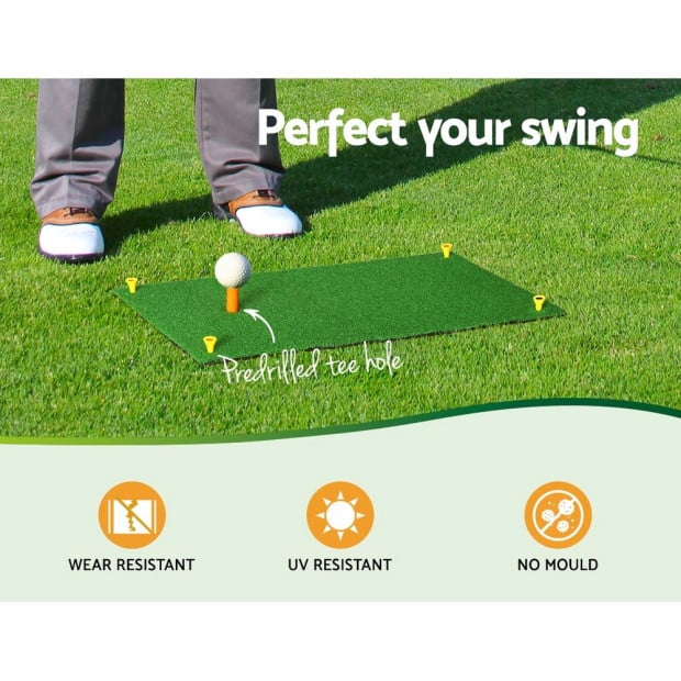 Golf Hitting Mat Portable Driving Range Practice Training Aid 60x30cm Image 5