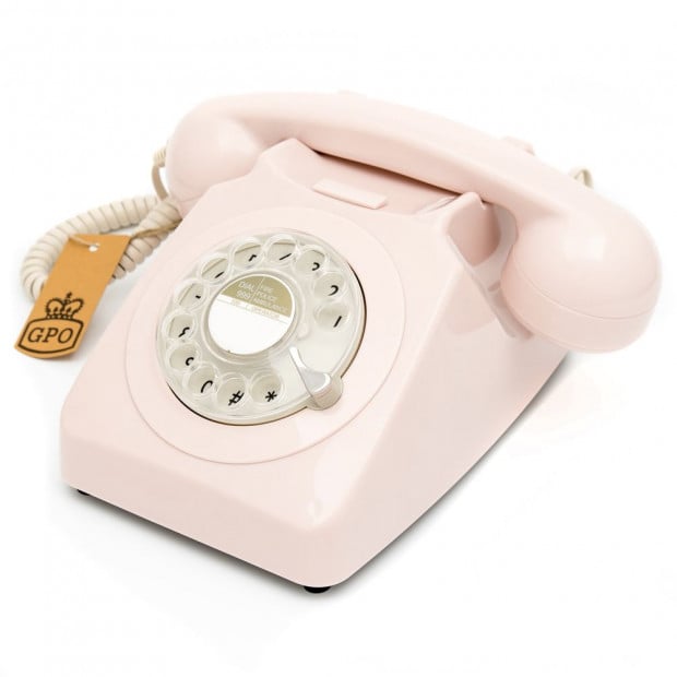 GPO 746 ROTARY TELEPHONE - CARNATION PINK