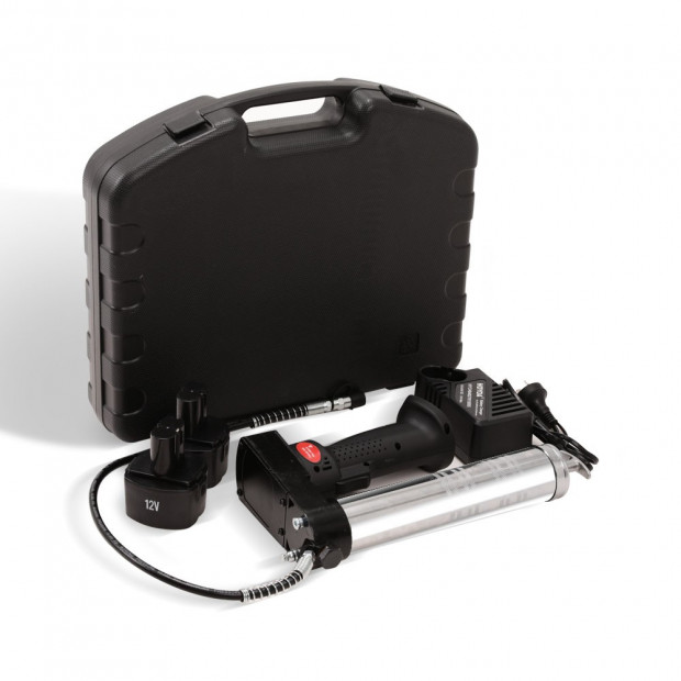 12V Rechargeable Cordless Grease Gun - Black