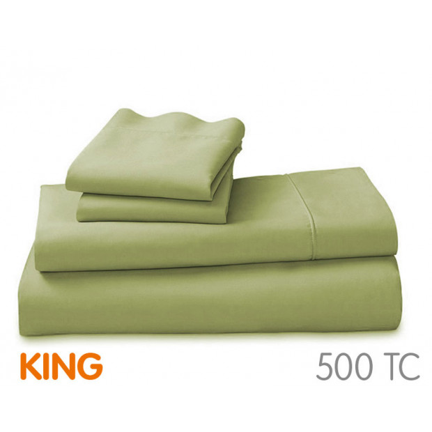 500tc Cotton Rich King Sheet Set Image 3