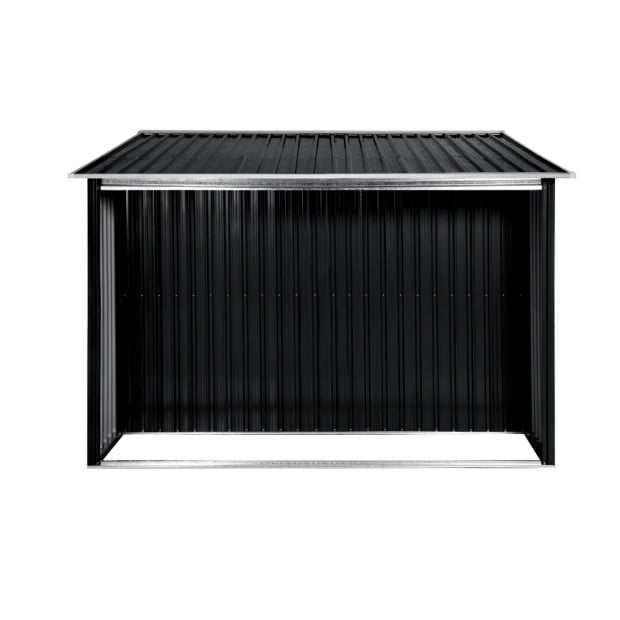 Wallaroo Garden Shed with Semi-Closed Storage 10x8FT - Black Image 5