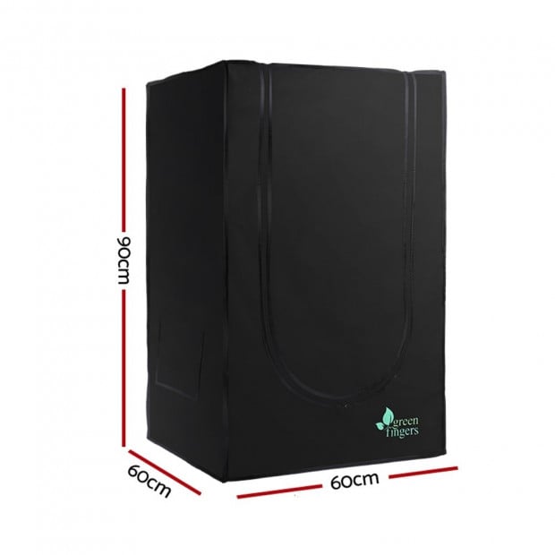 Greenfingers Hydroponics Grow Tent Kits Black 60X60X90CM 600D Oxford Image 2