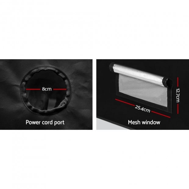 Greenfingers Hydroponics Grow Tent Kits Black 60X60X90CM 600D Oxford Image 7