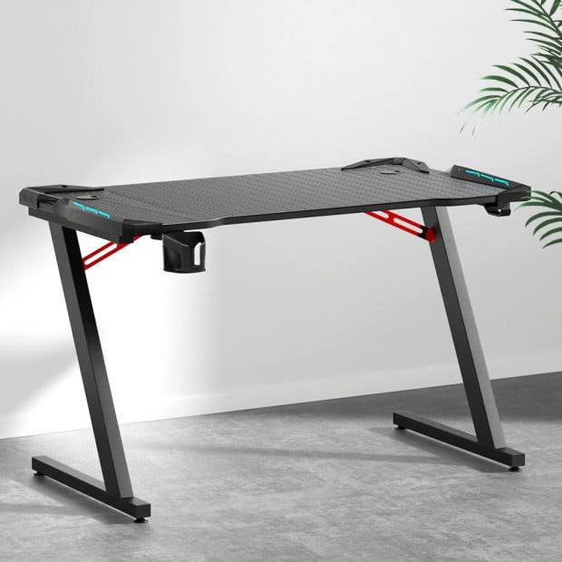 Gaming Desk Computer Table Study Home Ofiice RGB LED Light 120cm Image 8
