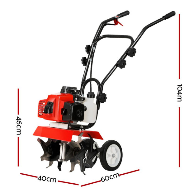 88cc Tiller Rototiller Cultivator Garden Soil Power Rotary Hoe Image 2