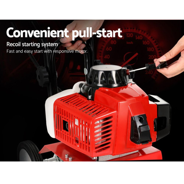 88cc Tiller Rototiller Cultivator Garden Soil Power Rotary Hoe Image 6