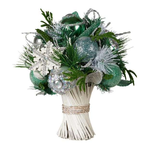 Mint Luxe Bouquet Tabletop Christmas Decoration - 33cm Image 2