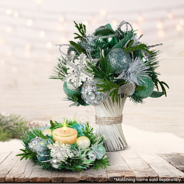 Mint Luxe Bouquet Tabletop Christmas Decoration - 33cm Image 7