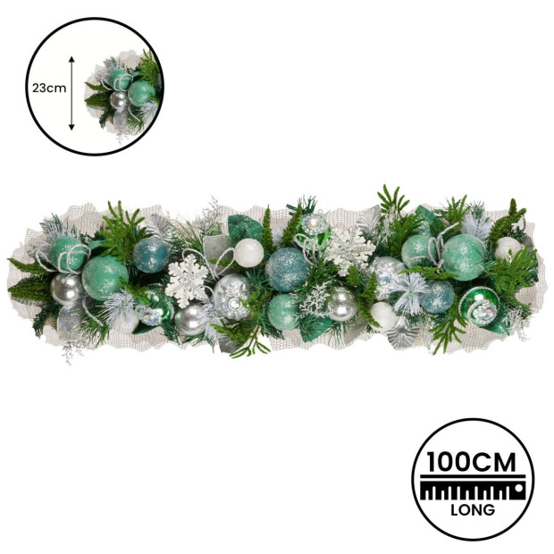 Mint Luxe Christmas Garland - 100cm Image 4