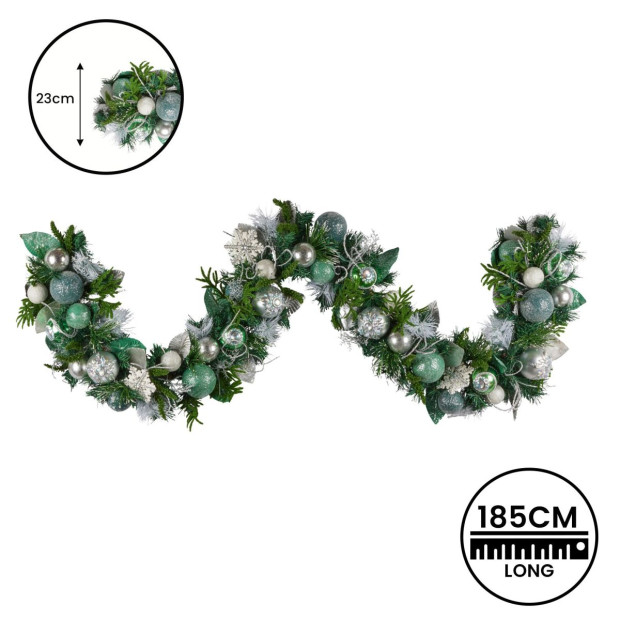 Mint Luxe Christmas Garland - 185cm Image 4