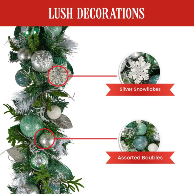 Mint Luxe Christmas Garland - 185cm Image 5