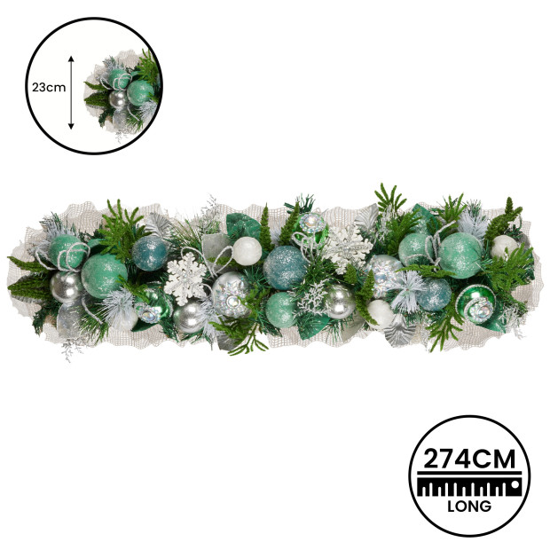 Mint Luxe Christmas Garland - 274cm Image 4