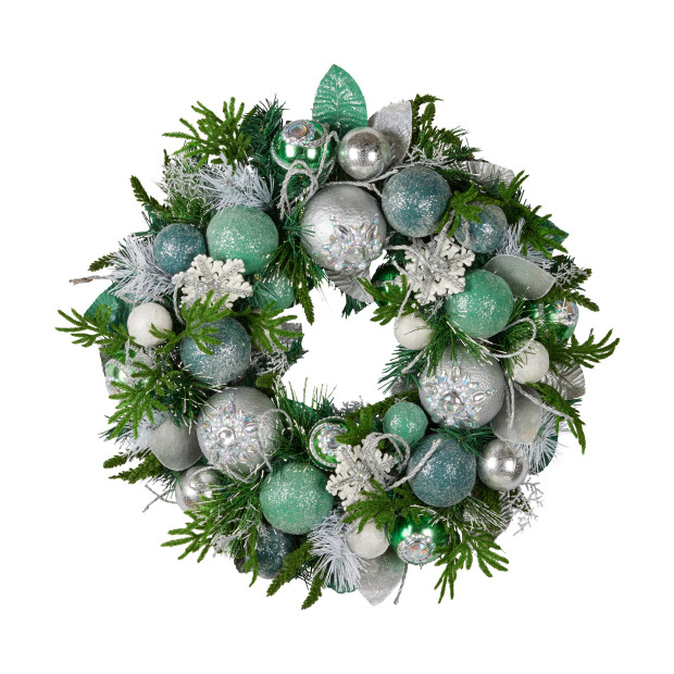 Mint Luxe Christmas Wreath - 56cm Image 3