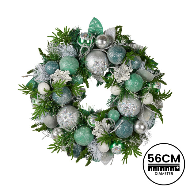 Mint Luxe Christmas Wreath - 56cm Image 5
