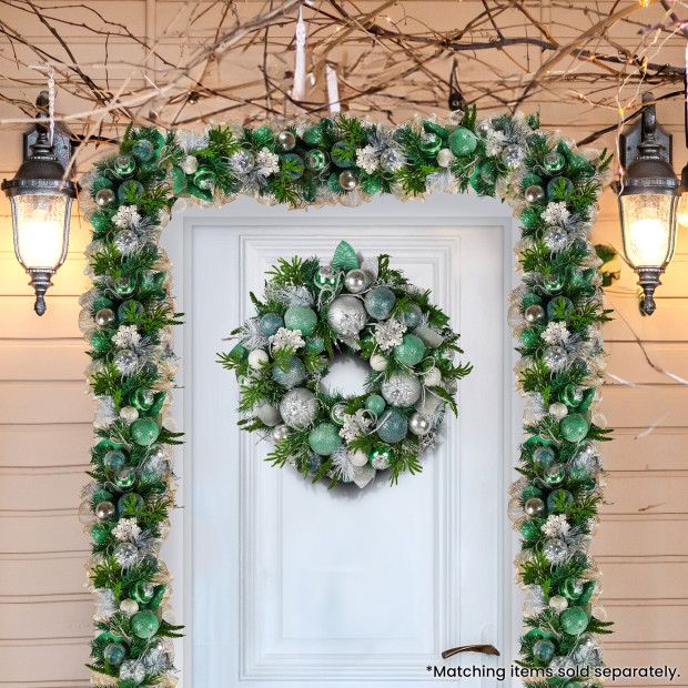 Mint Luxe Christmas Wreath - 56cm Image 7