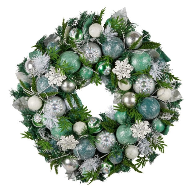 Mint Luxe Christmas Wreath - 71cm Image 2