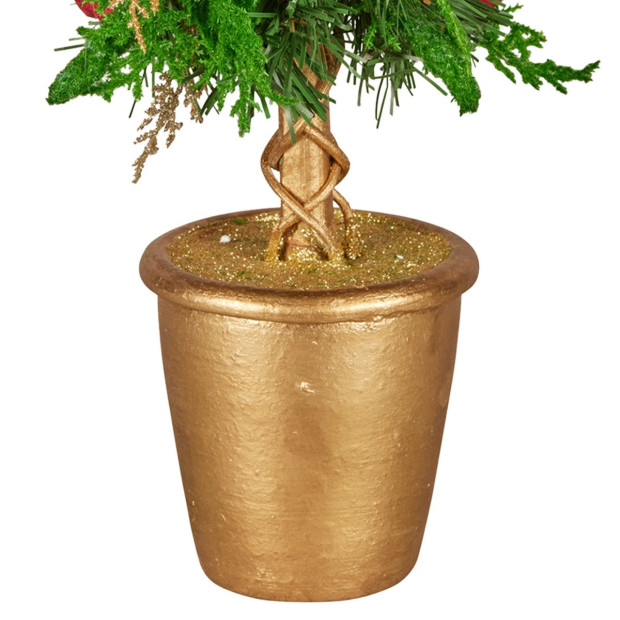 Christabelle 36cm Christmas Tabletop Topiary - Berries & Baubles Image 5