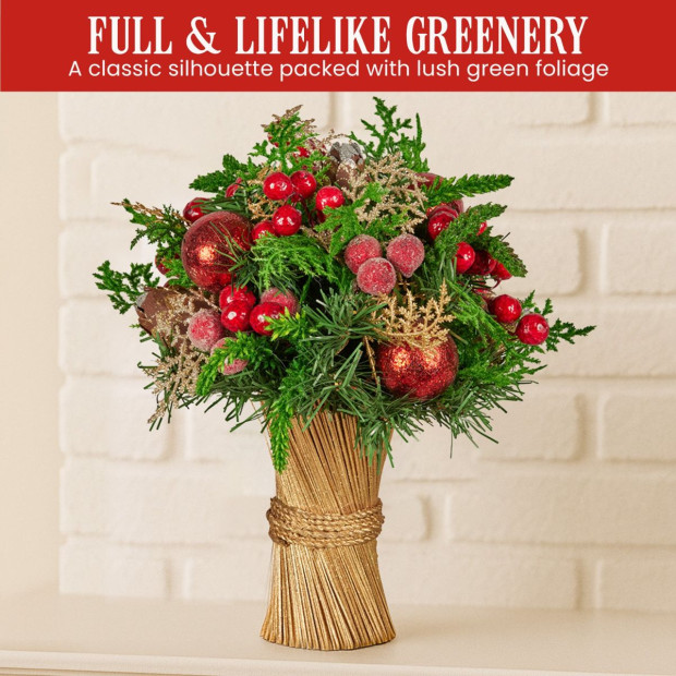 Christabelle 33cm Christmas Bouquet - Berries & Baubles Image 5