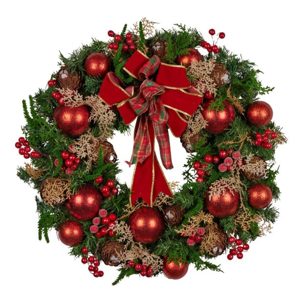 Christabelle 56cm Christmas Wreath - Berries & Baubles Image 2