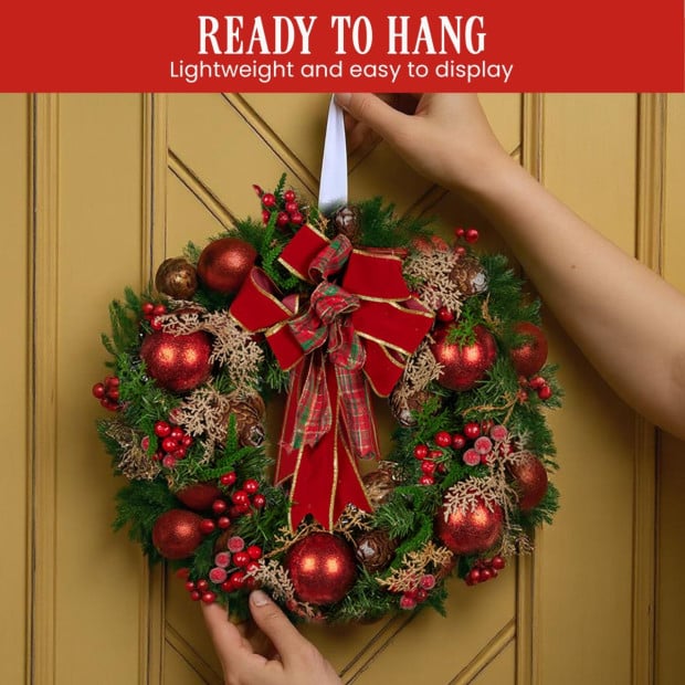 Christabelle 56cm Christmas Wreath - Berries & Baubles Image 9