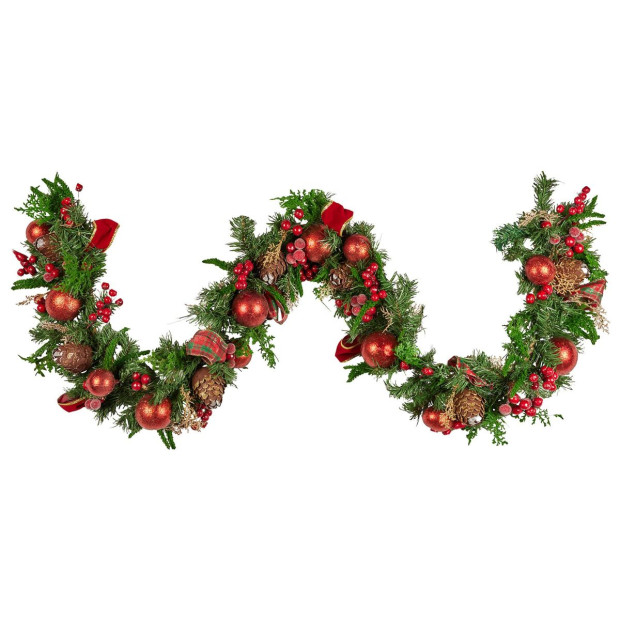 Christabelle 185cm Christmas Garland - Berries & Baubles Image 2