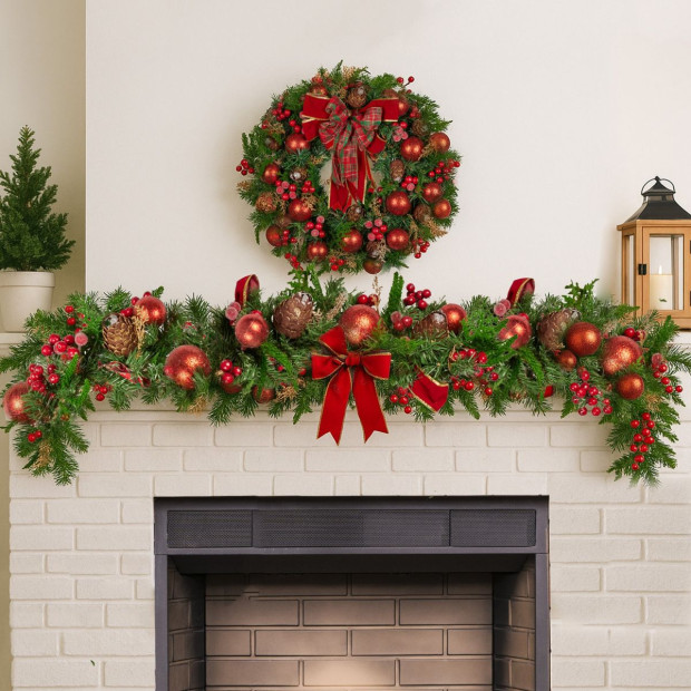 Christabelle 185cm Christmas Garland - Berries & Baubles Image 8