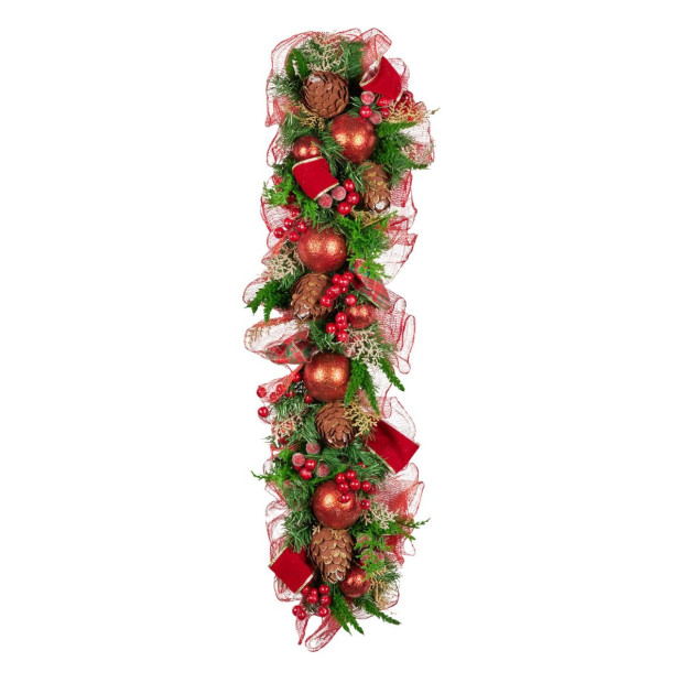 Christabelle 100cm Christmas Garland - Berries & Baubles Image 2