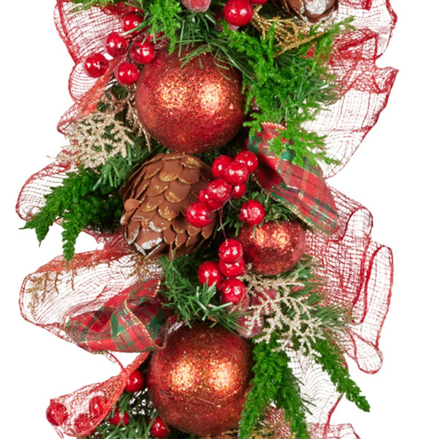 Christabelle 100cm Christmas Garland - Berries & Baubles Image 3