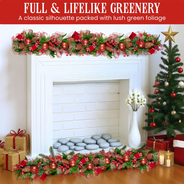 Christabelle 100cm Christmas Garland - Berries & Baubles Image 5