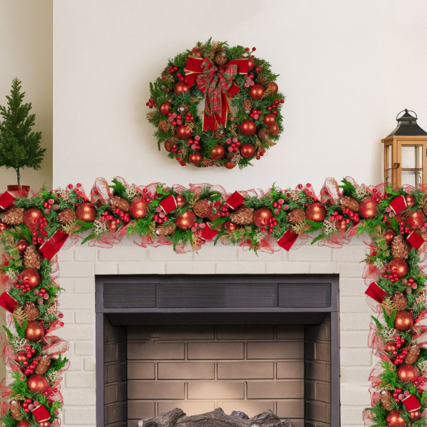 Christabelle 100cm Christmas Garland - Berries & Baubles Image 8
