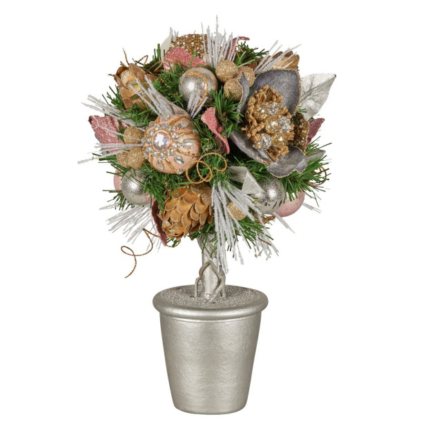Christabelle 36cm Christmas Tabletop Topiary - Christmas Blush Image 2