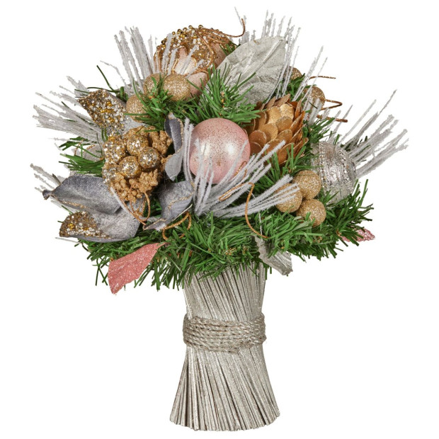 Christabelle 33cm Christmas Bouquet - Christmas Blush Image 2