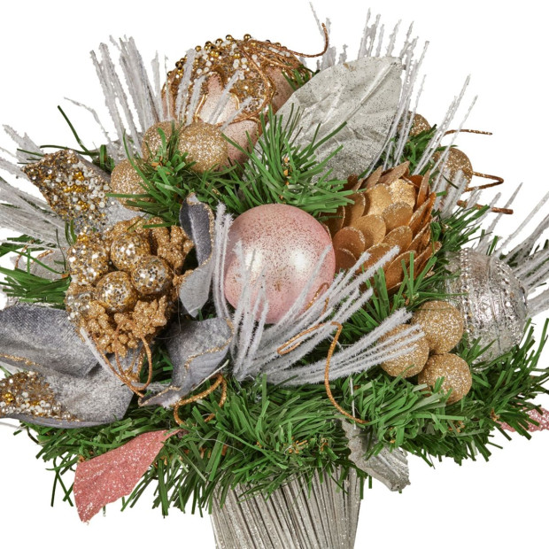 Christabelle 33cm Christmas Bouquet - Christmas Blush Image 3