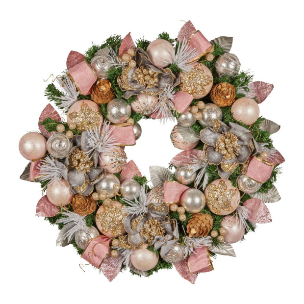 Christabelle 71cm Christmas Wreath - Christmas Blush Image 2