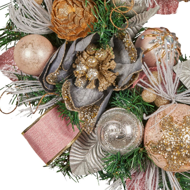 Christabelle 56cm Christmas Wreath - Christmas Blush Image 3