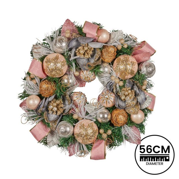 Christabelle 56cm Christmas Wreath - Christmas Blush Image 4