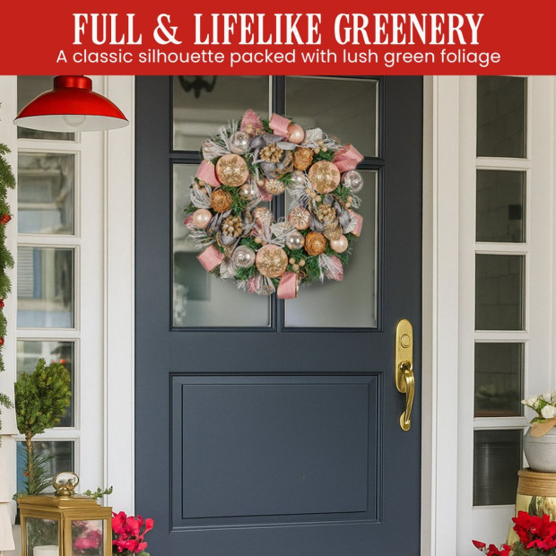 Christabelle 56cm Christmas Wreath - Christmas Blush Image 5