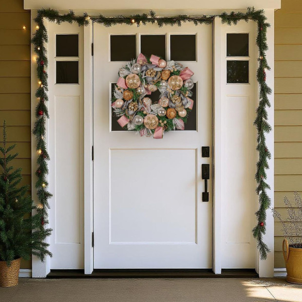 Christabelle 56cm Christmas Wreath - Christmas Blush Image 9