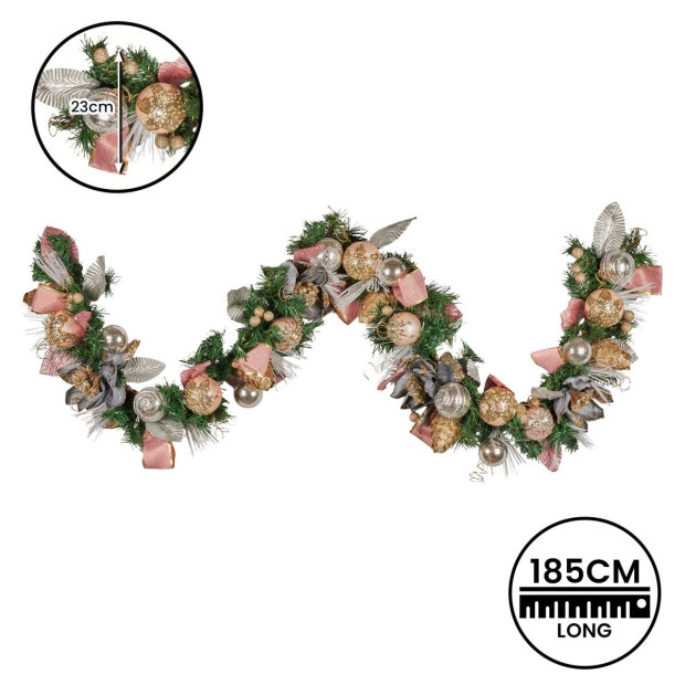 Christabelle 185cm Christmas Garland - Christmas Blush Image 4