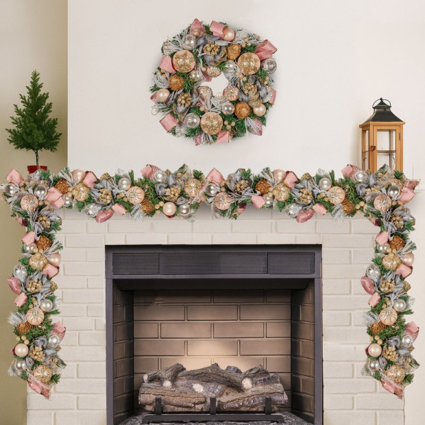 Christabelle 185cm Christmas Garland - Christmas Blush Image 8
