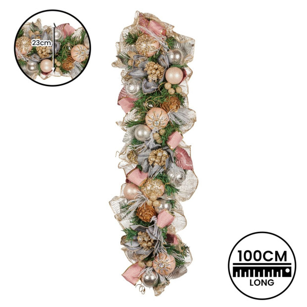 Christabelle 100cm Christmas Garland - Christmas Blush Image 4