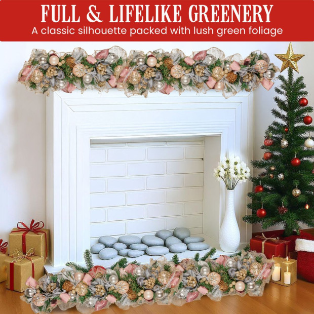 Christabelle 100cm Christmas Garland - Christmas Blush Image 5